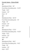 Load image into Gallery viewer, Curved Jeans - Stone Khaki