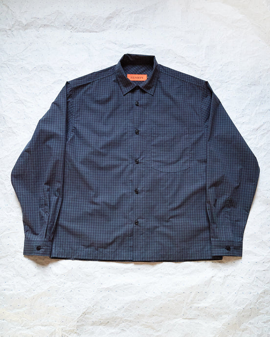 Spade Shirt - Navy/Grey Check
